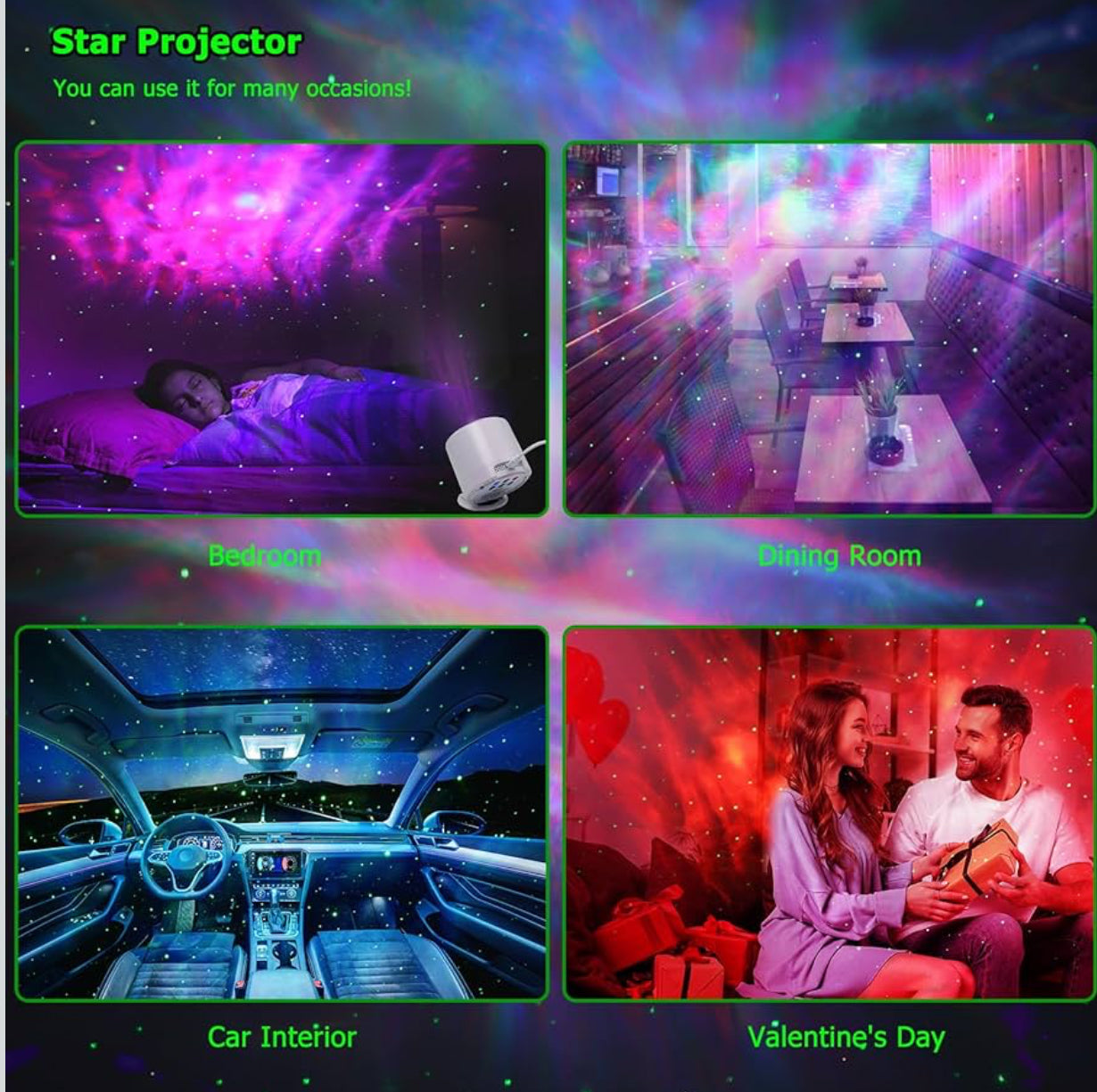 Galaxy Projector,Star Projector with Timer and Remote Control for Adults Bedroom Decoration, Party,Star Night Light